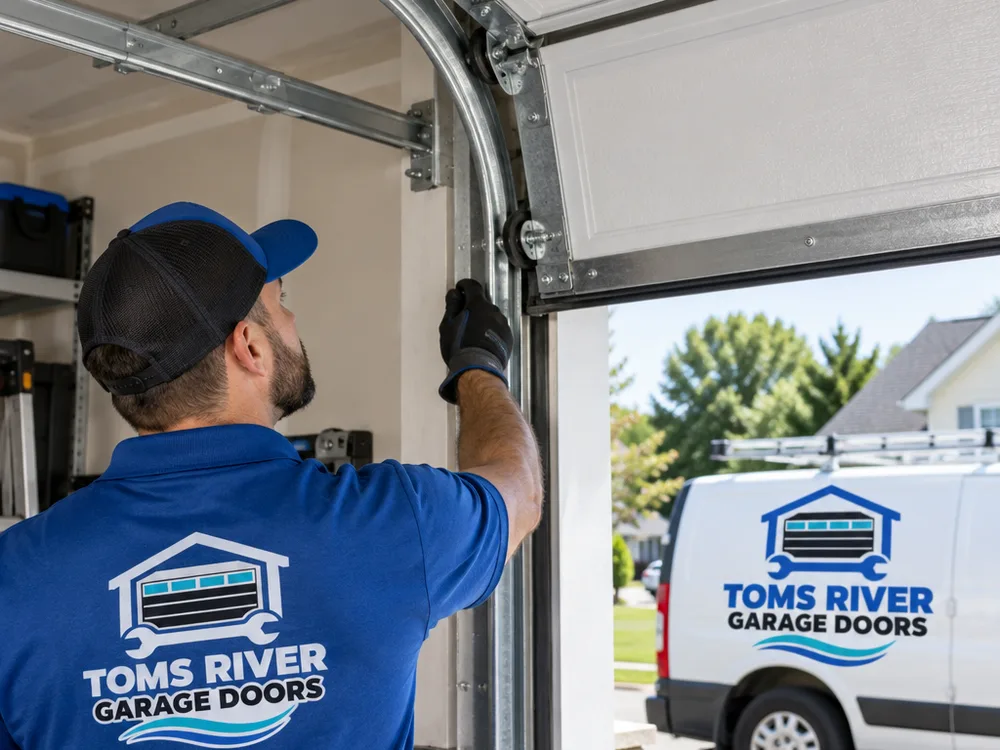 Garage door moving smoothly with rollers aligned through the curved track